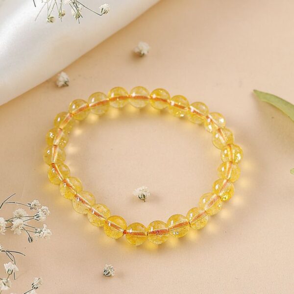 Citrine Bracelet – 8mm Natural Healing Crystal