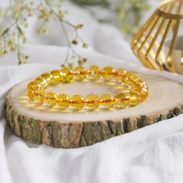 Citrine Bracelet – 8mm Natural Healing Crystal